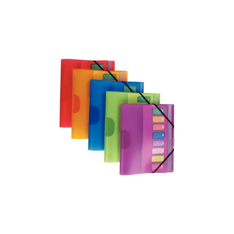 Achetez Trieur en polypropylène Color Fresh 8 compartiments, 3 rabats + élastiques 1310403 pas che.. Achetez Trieur en polypropylène Color Fresh 8 compartiments, 3 rabats + élastiques 1310403 pas che..