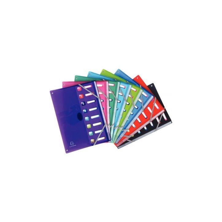 Trieur 8 compartiments IDERAMA en polypropylène, coloris assortis 58670E IDERAMA EXACOMPTA