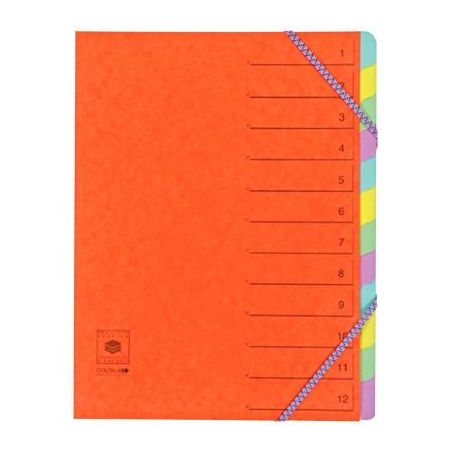 Achetez Trieur en carte lustrée 5/10ème fermeture par élastiques 12 compartiments T6905 COUTAL pa..