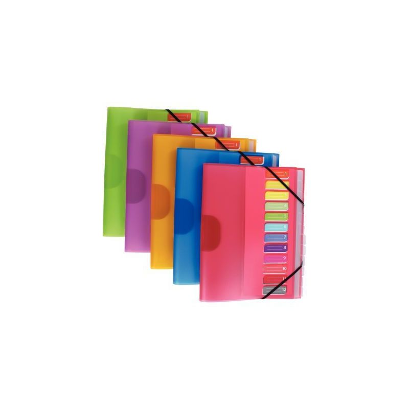 Achetez Trieur en polypropylène Color Fresh 12 compartiments, 3 rabats + élastiques 1310402 pas ch.. Achetez Trieur en polypropylène Color Fresh 12 compartiments, 3 rabats + élastiques 1310402 pas ch..