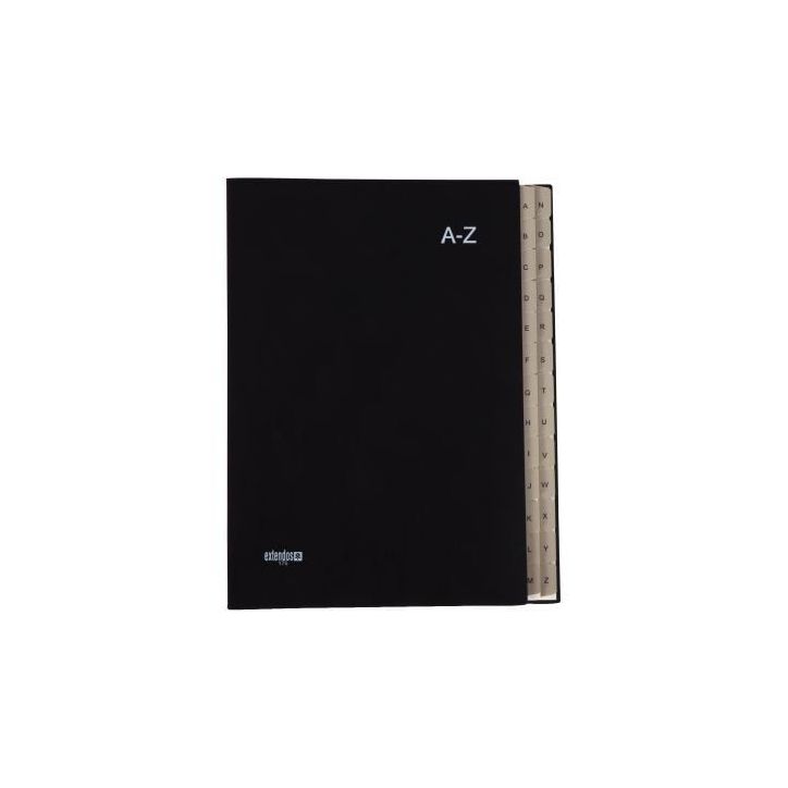 Trieur balacron alphabétique 26 compartiments coloris noir 175.2602 EXTENDOS