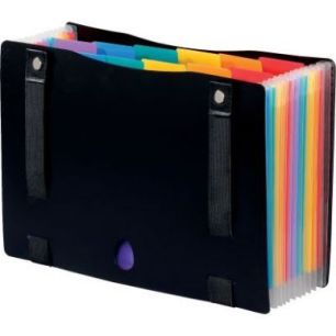 Trieur extensible RAINBOW CLASS en polypropylène avec sangles, 12 compartiments 998267-03 RAINBOW CL VIQUEL