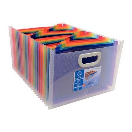 Achetez Maxi trieur extensible CRYSTAL en polypropylène avec 2 poignées, 24 compartiments 55198E C..