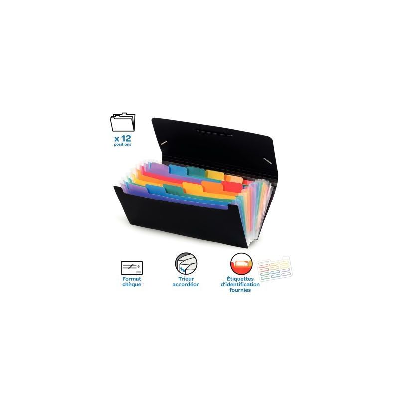 Achetez Trieur chèque extensible Rainbow Class, 12 compartiments 110887-05 VIQUEL pas cher sur Ma R..