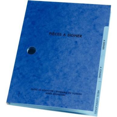 Achetez Parapheur 3 compartiments, bleu 350.5 BLEU EXTENDOS pas cher sur Ma Rentrée Scolaire
