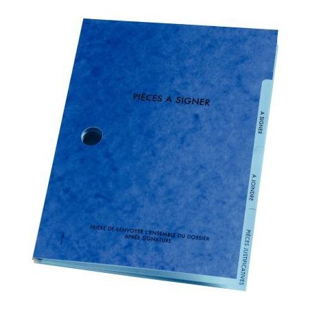 Achetez Carton de 25 parapheurs 3 compartiments, bleu 73412 X25 EXTENDOS pas cher sur Ma Rentrée Sc..