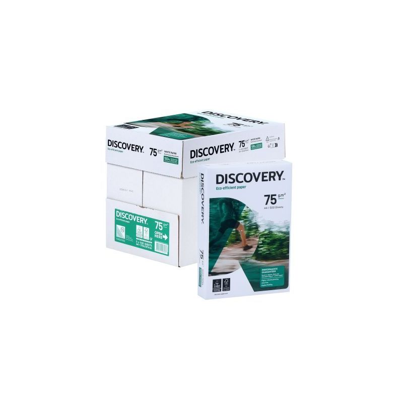Achetez Carton de 5 ramettes de 500f format A4 75g blanc DISCOVERY 47775X5 DISCOVERY pas cher sur Ma..