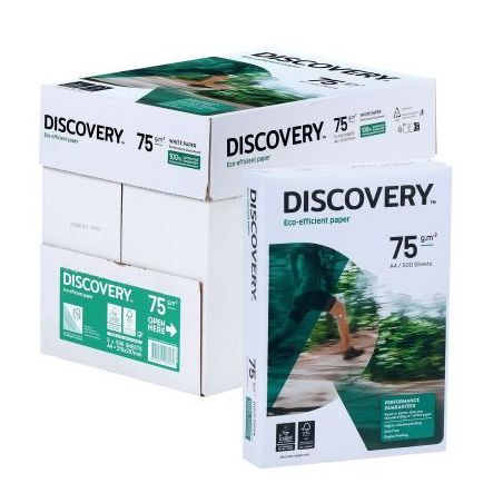 Achetez Carton de 5 ramettes de 500f format A4 75g blanc DISCOVERY 47775X5 DISCOVERY pas cher sur Ma..