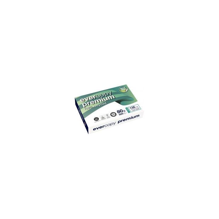 IMAGE RECYCLE HIGH WHITE / EVERCOPY PREMIUM Papier A4 80g blanc Qualité 100% recyclé ramette 500f