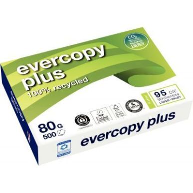 Achetez CLAIREFONTAINE Ramette de 500 feuilles A4 80g, papier 100% recyclé Blanc Evercopy+ CIE95 pa..