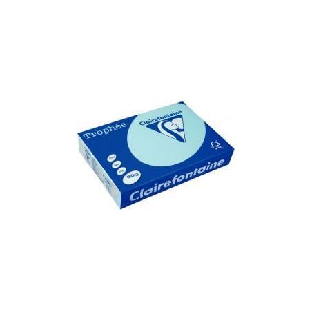Achetez CLAIREFONTAINE Ramette de 500 feuilles papier couleur TROPHEE 80 grammes format A4 Bleu aliz..