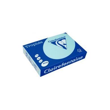 Achetez CLAIREFONTAINE Ramette de 500 feuilles papier couleur TROPHEE 80 grammes format A3 Bleu aliz..