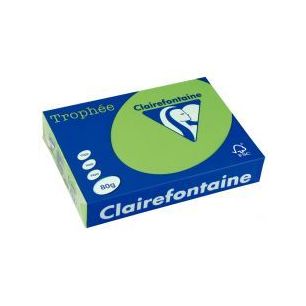 Achetez CLAIREFONTAINE Ramette de 500 feuilles papier couleur TROPHEE 80 grammes format A4 Vert ment..