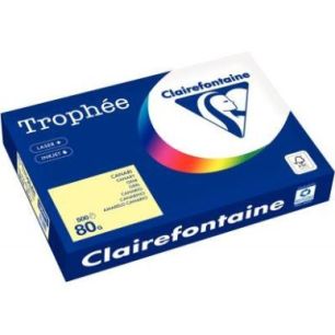 Achetez CLAIREFONTAINE Ramette de 500 feuilles papier couleur TROPHEE 80 grammes format A3 canari 18..