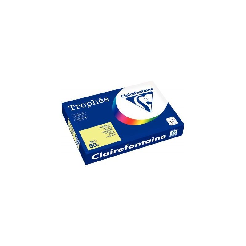 Achetez Carton de 3 ramettes de 500 feuilles format A3 80g jonquille 36814 X3 TROPHEE CLAIREFONTAINE..
