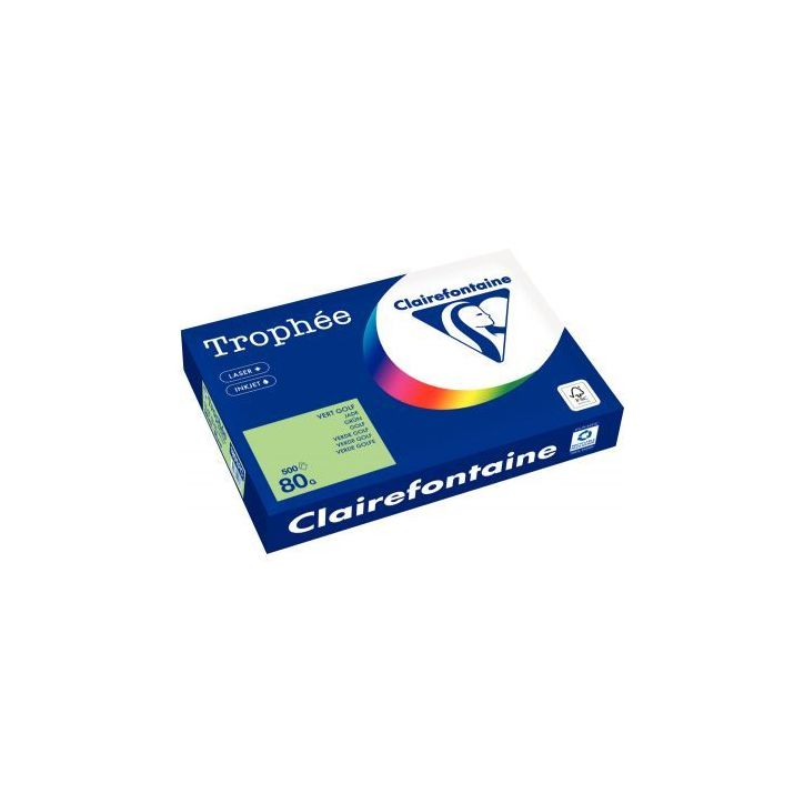 Carton de 3 ramettes de 500 feuilles format A3 80g vert golf 36818 X3 TROPHEE CLAIREFONTAINE