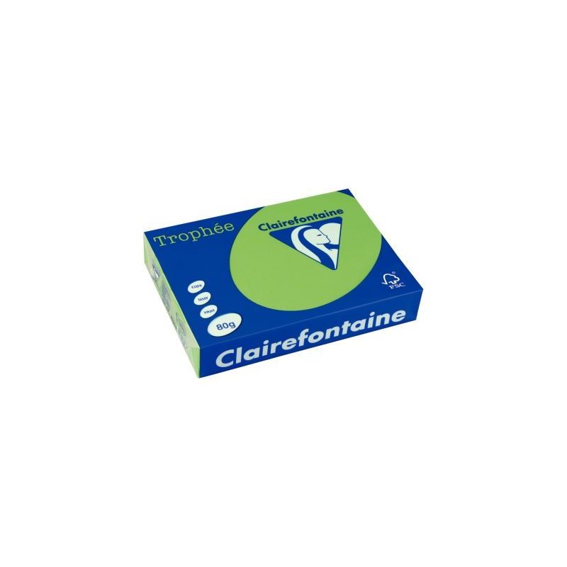 Achetez CLAIREFONTAINE Ramette de 500 feuilles papier couleur TROPHEE 80 grammes format A3 Vert ment..