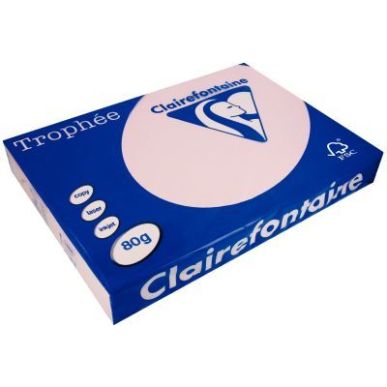 Achetez CLAIREFONTAINE Ramette de 500 feuilles papier couleur TROPHEE 80 grammes format A3 Rose 1888..