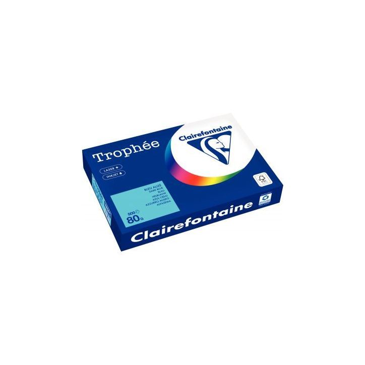 Carton de 3 ramettes de 500 feuilles format A3 80g bleu alizé 36816 X3 TROPHEE CLAIREFONTAINE