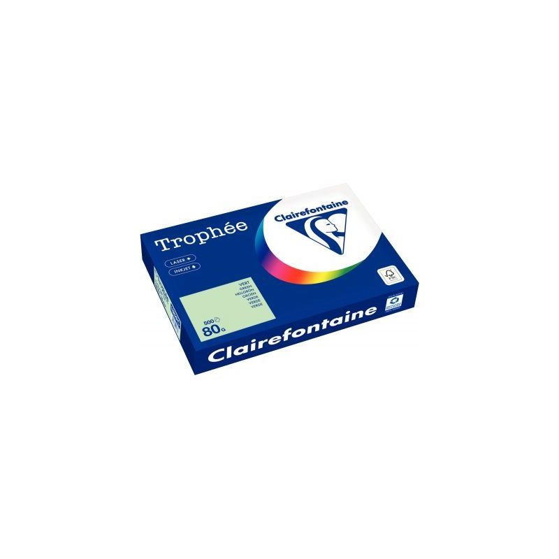 Achetez Carton de 3 ramettes de 500 feuilles format A3 80g vert CLAIREFONTAINE 15846 X3 TROPHEE CLAI..