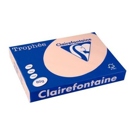 Achetez CLAIREFONTAINE Ramette de 500 feuilles papier couleur TROPHEE 80 grammes format A3 Saumon 18..