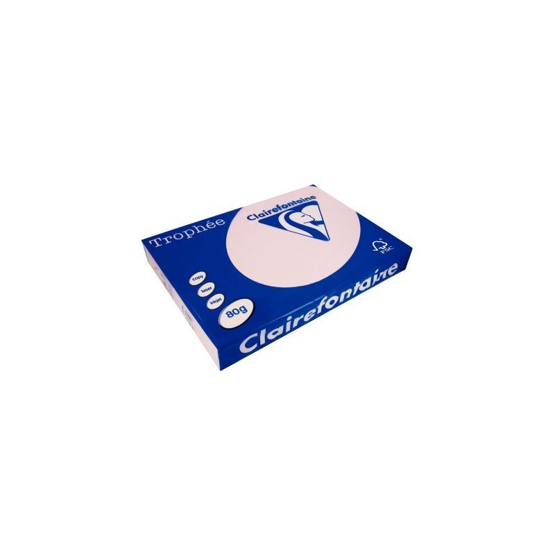 Achetez CLAIREFONTAINE Ramette de 500 feuilles papier couleur TROPHEE 80 grammes format A4 Rose 1973..