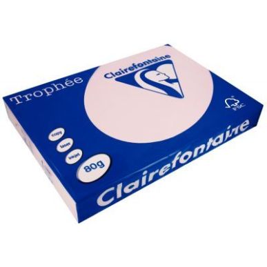 Achetez CLAIREFONTAINE Ramette de 500 feuilles papier couleur TROPHEE 80 grammes format A4 Rose 1973..