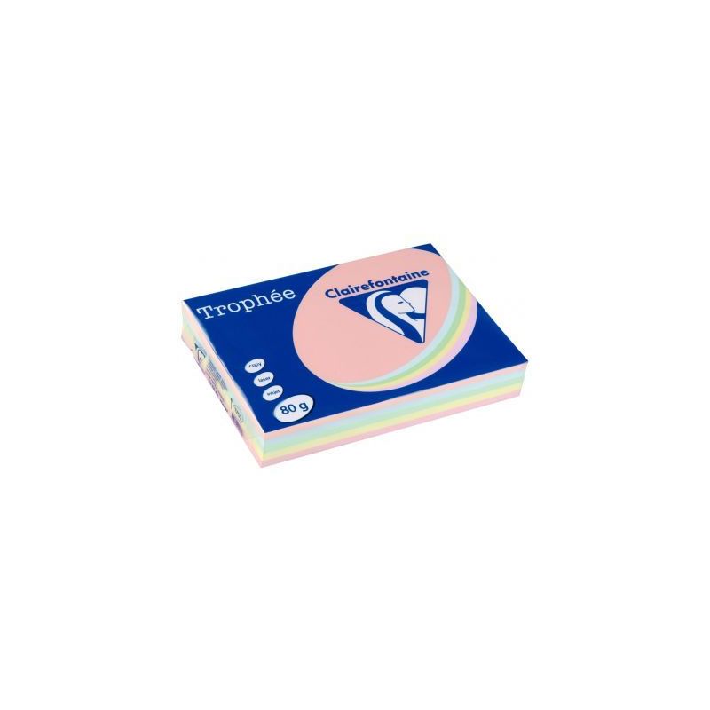 Achetez CLAIREFONTAINE Ramette 5x100F papier couleur Trophée 80g A3 assortis pastel Rose,canari,ver.. Achetez CLAIREFONTAINE Ramette 5x100F papier couleur Trophée 80g A3 assortis pastel Rose,canari,ver..