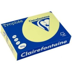 Achetez CLAIREFONTAINE Ramette de 500 feuilles papier couleur TROPHEE 80 grammes format A4 Jaune jon..