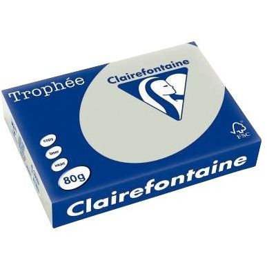 Achetez Ramette de 500 feuilles format A4 80g gris acier CLAIREFONTAINE 1993PC TROPHEE CLAIREFONTAIN..