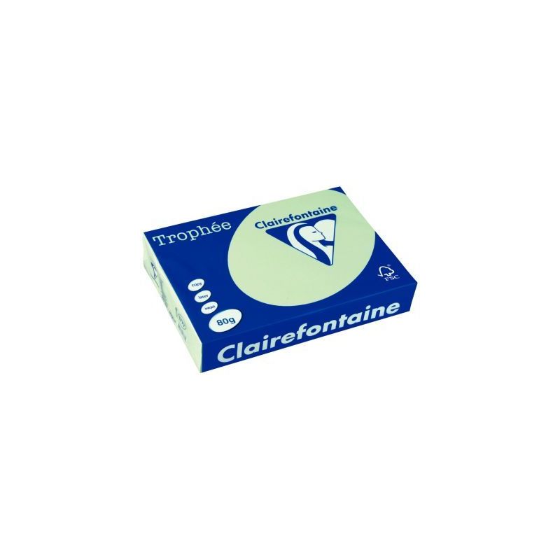 Achetez CLAIREFONTAINE Ramette de 500 feuilles papier couleur TROPHEE 80 grammes format A4 Vert golf..
