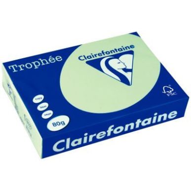 Achetez CLAIREFONTAINE Ramette de 500 feuilles papier couleur TROPHEE 80 grammes format A4 Vert golf..