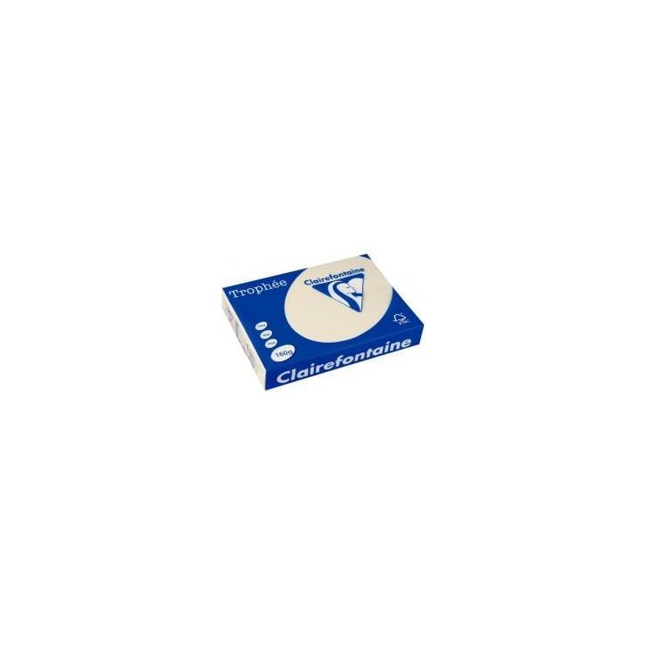 CLAIREFONTAINE Ramette de 250 feuilles papier couleur TROPHEE 160 grammes format A4 Ivoire 1101