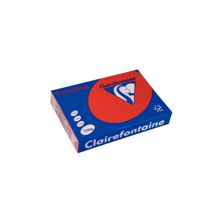 TROPHEE A4 160G FSC COULEUR VIVE X250F ROUGE GROSE