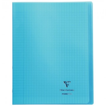 Piqûre 96 pages 24x32 cm KOVERBOOK, seyès 90g, couverture en polypropylène, bleu 981402C CLAIREFONTAINE