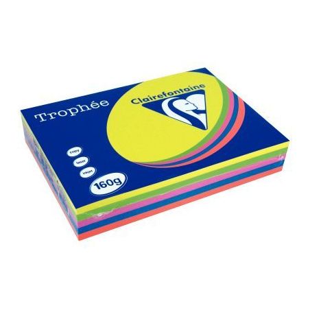 Achetez Paquet de 250 feuilles de papier 160g de format A4 assortis intense TROPHEE CLAIREFONTAINE 1..