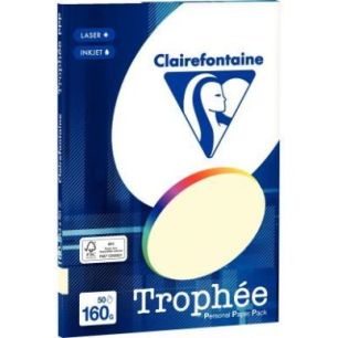 Achetez Paquet de 50 feuilles format A4 160g ivoire CLAIREFONTAINE 4154C TROPHEE CLAIREFONTAINE pas ..