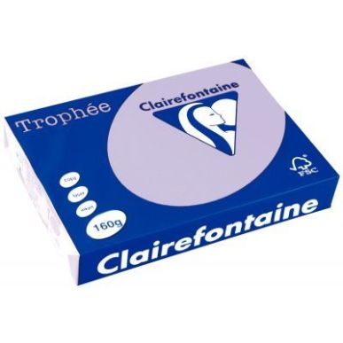 Achetez CLAIREFONTAINE Ramette de 250 feuilles papier couleur TROPHEE 160 grammes format A4 lilas 10..
