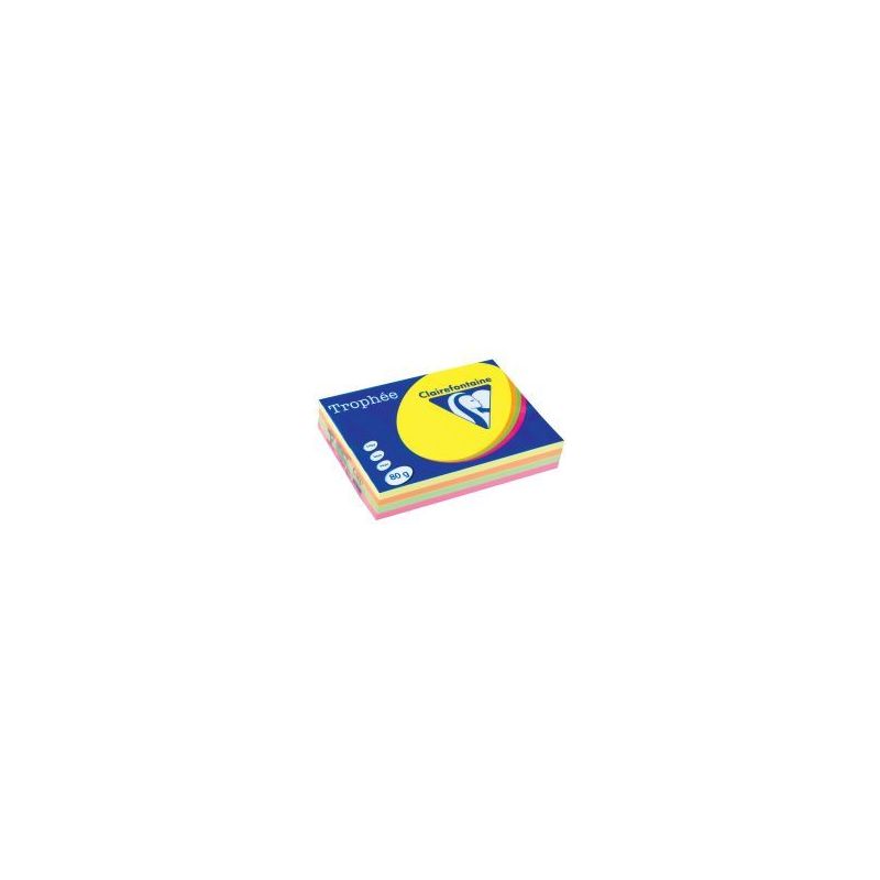 Achetez Carton de 5 ramettes de 500 feuilles format A4 80g fluo assortis 1705SCX5 TROPHEE CLAIREFONT.. Achetez Carton de 5 ramettes de 500 feuilles format A4 80g fluo assortis 1705SCX5 TROPHEE CLAIREFONT..