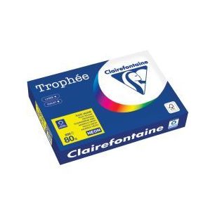 Achetez Carton de 5 ramettes de 500 feuilles format A4 80g jaune fluo 2977PCX5 TROPHEE CLAIREFONTAIN..