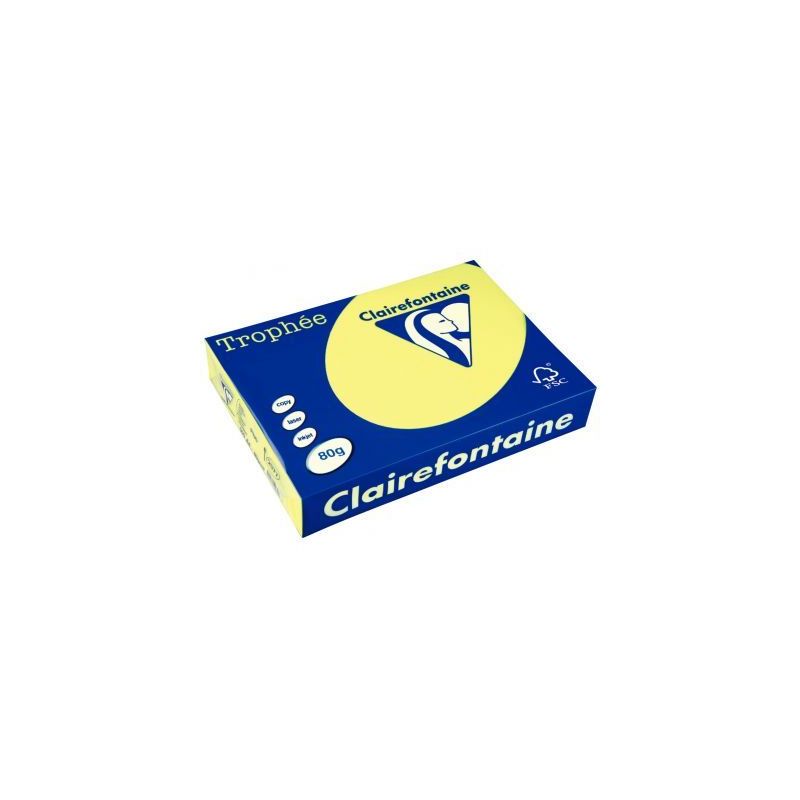 Achetez Clairefontaine ramette 500 feuilles A4 Trophée jaune fluo 80g 2977 pas cher sur Ma Rentrée..