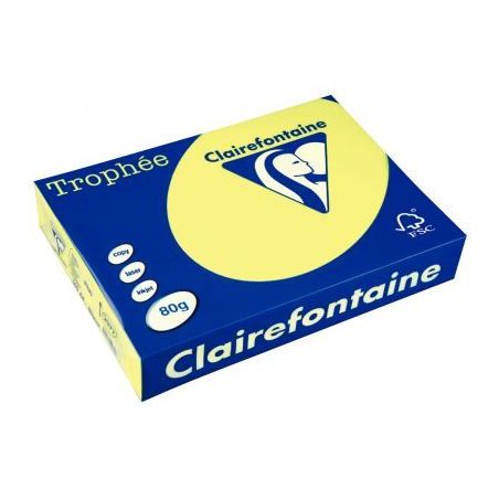Achetez Clairefontaine ramette 500 feuilles A4 Trophée jaune fluo 80g 2977 pas cher sur Ma Rentrée..