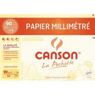 Achetez Pochette 12 feuilles millimètre 21x29.7 90 grammes C200067115 pas cher sur Ma Rentrée Scol..
