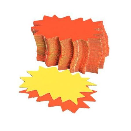 Achetez Paquet de 50 éclates, format 8x12 cm recto / verso : coloris jaune et orange 012950 AGIPA p..