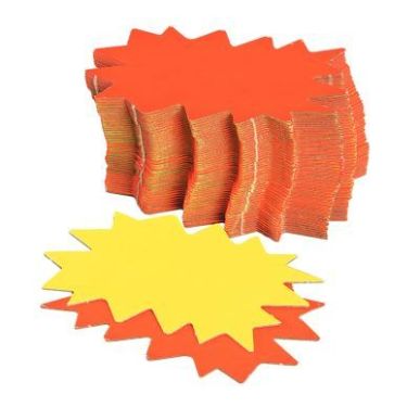 Achetez Paquet de 50 éclates, format 8x12 cm recto / verso : coloris jaune et orange 012950 AGIPA p..