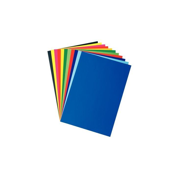 Paquet de 25 feuilles affiche couleurs éclatantes 85g format 60x80cm bleu ciel 2-001-10-17