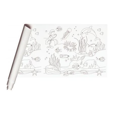 Achetez Rouleau fresque à peindre pré-dessiné océan rouleau 10 x 0.5 m papier REH 120g 34186C ..