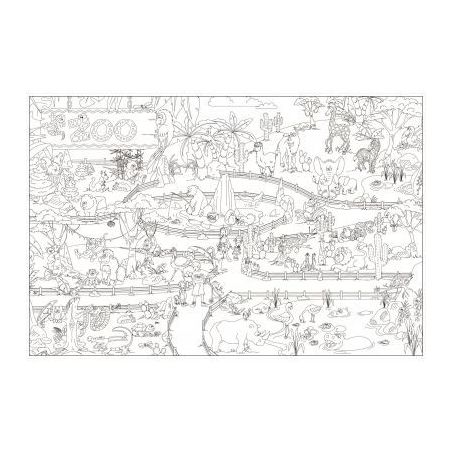 Achetez Coloriage géant thème le zoo PAPCOLORGZOO pas cher sur Ma Rentrée Scolaire