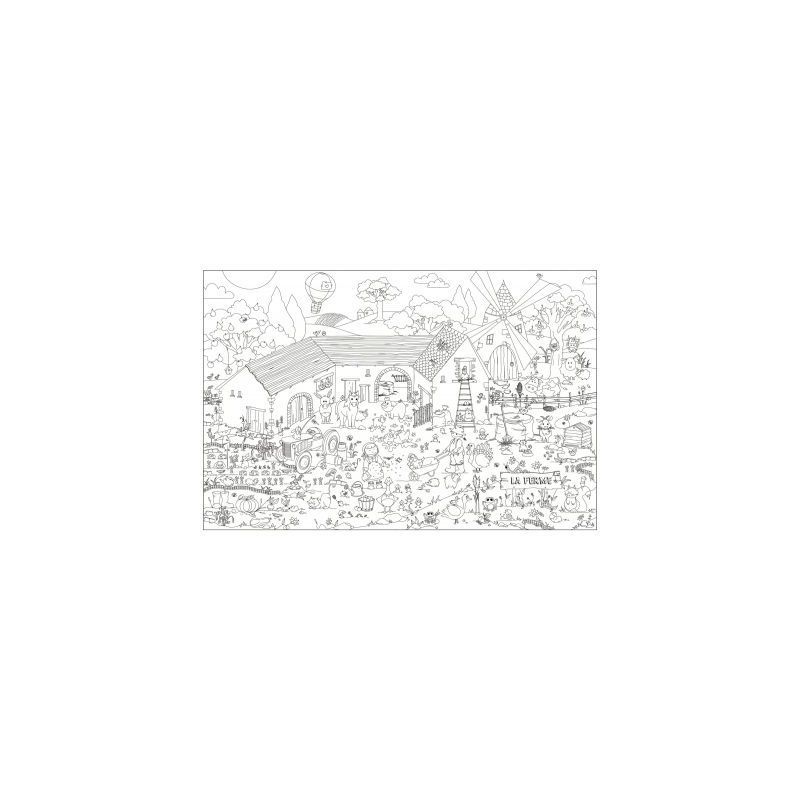 Achetez Coloriage geant ferme PAPCOLORGFERME pas cher sur Ma Rentrée Scolaire