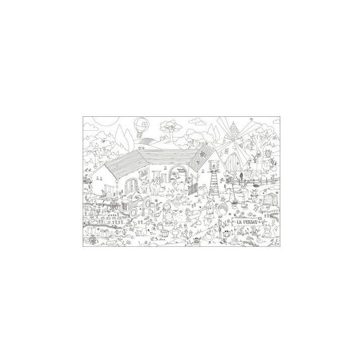 Coloriage geant ferme PAPCOLORGFERME